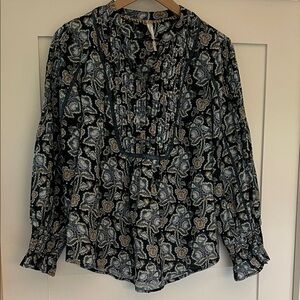Anthropologie Henley Peasant Blouse